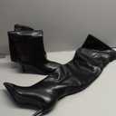 SKYSTERRY Black Thigh High Boots for Women Stiletto High Heel Pointed Closed Toe Long Boots Sexy Side Zipper Work Party Shopping Fall Tall Boots Size 8