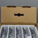 5-Pack Borosilicate Glass Containers with Tempered Lids, 35.2oz/4.4 Cup Airtight Meal Prep Set, Microwave/Freezer Safe (Blue)