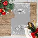 3 x 2PCs Kitchen Towels for Merry Christmas Party Decorations, Grey Christmas Dish Towels Seasonal Winter Xmas Supplies for Home Drying Dishcloth Hand Towels 18x26 Inch