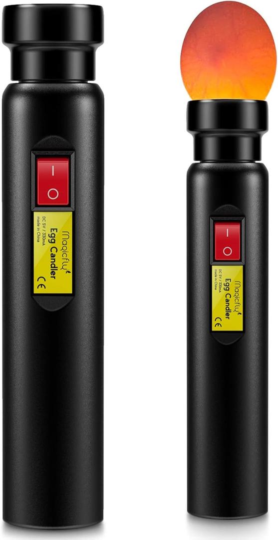 Magicfly Rechargeable Egg Candler Tester for Monitoring Eggs Development, Bright Cool LED Light Candling Lamp