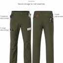 Haimont Men's Lightweight Hiking Cargo Pants with Zip Pockets | Quick-Dry Stretch Ripstop Nylon, Water-Resistant, Articulated Knees, Trail & Travel (Green, S)