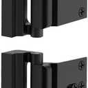 2 Pack Door Reinforcement Locks with 8 Screws, Home Security Door Lock for Toddler, Childproof Door Lock Night Lock Withstand 800 Lbs (Black)