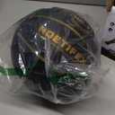 Upgraded 580g Weighted Silent Basketball, High-Density Quiet Indoor Training Ball with Gift Box, Real Bounce Soft Material, Ideal for Home & Apartment Dribbling Practice (Black,Gold Size 3)