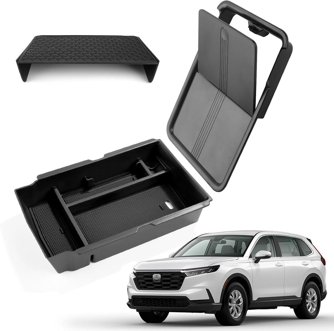Thenice Center Console Organizer Armrest Box Tray Glovebox Hidden Storage Compartment Compatible with Honda CR-V 2023 2024 2025 2026 Accessories -3PCS
