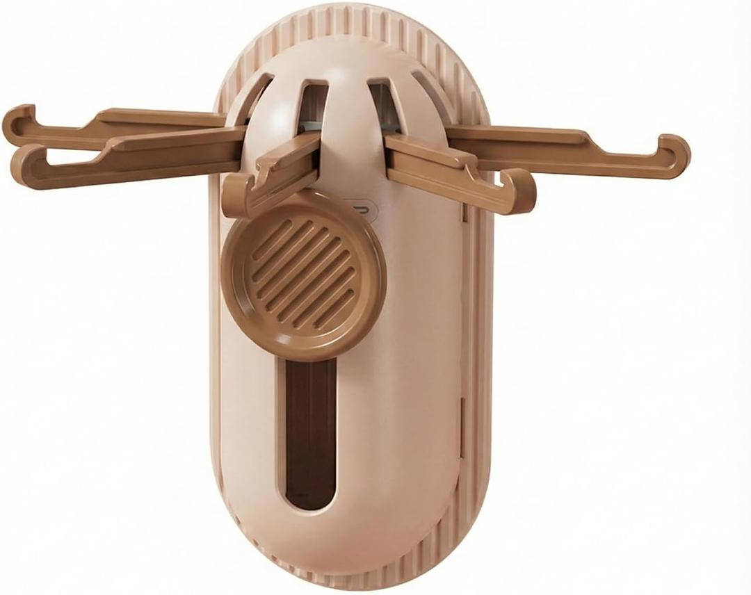 3 x 5-in-1 Key Holder Wall MountAdhesive Multi-Purpose Hooks are Suitable for entryways, Doors, bathrooms, Kitchens, and bedrooms-Ideal for organizing Small Items. (Brown)