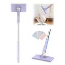 Snap Grip Mini Mop, Zero Touch Mini Mops, No Wash Lazy Mop Automatic Gripping, 360 Rotating Head, Stability Durability (36in+Cloth*6)