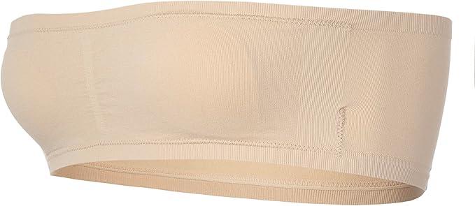 Popular Girls Seamless Bra 2 Pack White and Nude, M