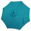 Blissun 9ft Patio Umbrella Replacement Canopy, Market Umbrella Top, Outdoor Table Umbrella Canopy for 8 Ribs (Cerulean)