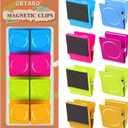 Grtard 8 Pack Colorful Magnetic Clips, Strong Fridge Magnets Clips Heavy Duty, Metal Magnet Clips for Fridge, Clip Magnets, Magnetic Clips for Refrigerator, Locker, Whiteboard, Home, Office(1.2Inch)