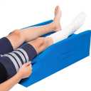 Fanwer Leg Elevation Pillows for After Surgery, Injuries, or Rest, Single Leg Wedge Pillow After Knee Replacement, Leg Support Pillows with 2 Handles, Washable Cover, Blue