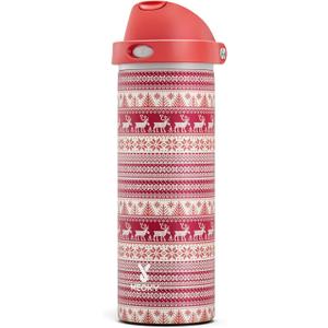 24 Oz Insulated Water Bottle For Christmas: Meoky Stainless Steel Water Bottle With Straw And Spout Lid - Leak Proof, Cold For 24 Hours, Fits In Car Cup Holder, Christmas Gifts For Adults, Winter Trio