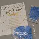 Don't Say Baby Shower Clothespin Game Boy Includes 8x11'' Standing Sign, 60 Mini Blue Clothes Pin, 60 Mini Pacifiers