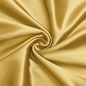 VACVELT Charmeuse Satin Fabric by The Yard, 64"x36" Inch Wide Gold Satin Fabric Shiny & Soft Cloth Fabric, Silky Satin Fabric for Bridal Dress, Wedding Decorations, Crafts, Sewing, Draping