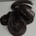 YOGFIT 2PCS DIY Braid Ponytail Extension, Long Straight Wrap Around Ponytail Hair Extensions Natural Soft Synthetic Hairpieces for Women Daily Wear (28 Inch, Black Chocolate Brown)