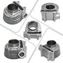 Tupo GY6150-57.4 Cylinder Kit Compatible with 125cc 150cc Jonway Jmstar Roketa Sunl Tank Peace Taotao ATV Moped Go Kart That Equipped With GY6 4-Stroke 157QMJ 152QMI Engine (Non EGR Type), Top End Kit