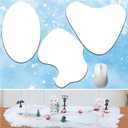 Wesiti 3 Large-Sized 9.8inch Christmas Village Mirror Lake Landscape Decoration Accessories, Desktop Decoration, Holiday Ice Pond Decoration, for Holiday Christmas (Style 2)