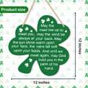St Patricks Day Shamrock Hanging Sign St. Patrick's Day Decoration Irish Blessing Saint Patricks Wall Hanger for Home Farmhouse Indoor Outdoor Window 12 X 12 Inch