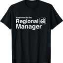 Funny Assistant to The Regional Manager Office T-Shirt (Black, L)