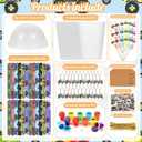 Kolewo4ever 244 Pieces Monster Truck Party Gifts Set Monster Truck Party Supplies Jam Birthday Decorations with Cup Straw Keychain Sticker Thank You Tags