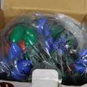 Minetom Vintage C9 LED Christmas Lights Outdoor Multicolor, 50 Feet C9 String Lights for Christmas Tree Roofline Holiday Party Indoor Outdoor Garden Patio Backyard Cafe Xmas Decoration, Green Wire