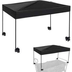 Wagon Canopy Cover Garden Push Awning Portable Outdoor Stroller Accessories Awning for Garden Wagon,Shopping,Camping (Suitable for Folded,Gathering Folded Wagon) 19.7 * 30 inches