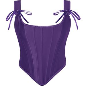 Scarlet Darkness Corset Tops for Women Renaissance Boned Overbust Bustier Corset Top (6)