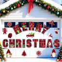 Christmas Garage Door Magnets Decorations, 25Pcs Large Merry Christmas Magnets for Garage Door Car Refrigerator Fridge, Christmas Xmas Garage Door Car Magnetic Stickers Decor Indoor Outdoor