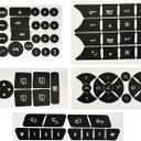 Car Button Decals Interior Stickers for Mercedes Benz W204 C250 C350 E-Class 2008-2014 AC Radio Steering Wheel Air Conditioner Number Door Repair Sticker Kit