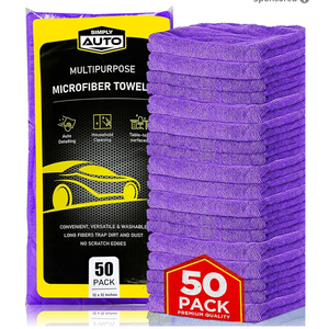 Brand: A-Z PACKAGING SOLUTIONS
Microfiber Cleaning Cloths Detailing Microfiber Towels for Car Washing Premium High GSM Towels 12"x12" (Pack of 40)
