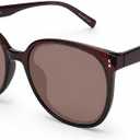 Oversized Square Polarized Sunglasses for Women Men, UV400 Lenses | UV400 polarized lenses and a classic square frame for driving, travel and comfortable daily wear
