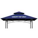 Grill Gazebo Replacement Canopy Top Only - 5' x 8' Outdoor BBQ Gazebo Canopy Roof, Waterproof Double Tiered Shelter Cover Fit for Model L-GG001PST-F