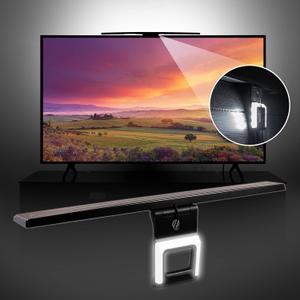 GE LED Lights Amplified TV Antenna, TV Antenna with Built-in LED Strip Lights, TV Antenna for Smart TV, BIAS White Light 6500K, 1080P Digital HDTV VHF UHF NEXTGEN TV, Amplifier Signal Booster, 46003