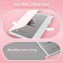 TUDIA SKN FLIP Designed for Onyx Boox Go 7 / Go Color 7 Case (Gen 1 & 2, 2024/2025) [Enhanced Auto Wake/Sleep Function] Slim Shockproof Trifold 7" Cover with Transparent TPU Back (Pink)
