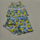 Little Girls' Summer Swimwear Two Piece Boyshort Tankini Kids Swimsuit Lemon 4XL
