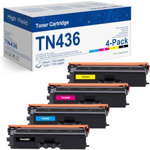 TN436 Toner Cartridges 4 Pack Replacement for Brother TN-436 Toner Work with MFC-L8900CDW HL-L8260CDW HL-L8360CDW MFC-L8610CDW MFC-L9570CDW Printer(TN 436 Toner Cartridge Set High Yield)