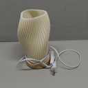 Zenply Novelty Small Table Lamp for Bedroom,Vintage Style Striped Small Night Light Lamp, Mini Bedside Lamp for Living Room Nightstand Small Space Kids Room Living Room Office Dorm (SM), Warm-SM