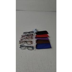 Reading Glasses for Women Men - 5 Pack Ladies Stylish Readers Computer Eyeglasses W/Spring Hinge - Blue Light Blocking Glasses Anti Eyestrain