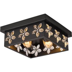 10 Inch Black Flush Mount Ceiling Light Fixtures