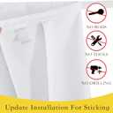 NICETOWN French Front Door Curtains Blackout Sheer Door Curtains for Window Thermal Insulated Privacy Sidelight Curtains for Tie Up Shades, 36W x 72L, 1 Panel, White