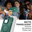 2 x Magnetic Designed for iPhone 12 Pro Max Case [Military-Grade Drop Tested] [Compatible with Magnet] Slim Frosted Case for iPhone 12 Pro Max Case Phone Case (6.7"), Green