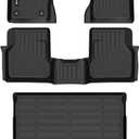 HAFIDI Floor Mats & Cargo Liner Set Fit for 2023 2024 2025 Dodge Hornet & GT & GT Plus & R/T Plug-in Hybrid All Weather Protection TPE Anti-Slip Car Full Set Floor Liners Custom Accessories - Black
