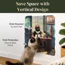 Wall Art Cat Scratcher - Decorative Wall Mounted Cat Scratcher with Removable Decal Wall Scratch Pad for Cats with Sisal Cat Scratcher Large Protective Wall Scratchers for Indoor Cats
