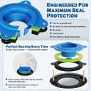NEEXAN Toilet Flange Repair Kit Toilet Wax Ring Replacement Kit with Elastic Wax Ring, Rubber Toilet Gasket Seal Kit with Nuts, Washers & Bolt Caps