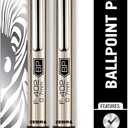 2 x Zebra Pen, STEEL F-402 Retractable Ballpoint Pens, 0.7mm Fine Point, Black Ink, Stainless Steel Barrel and Clip, Easy-Glide Ink, Comfort Grip, Refillable Pens for Office, School, 2-Pack (29212)