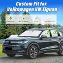 KMF 8pcs Thicken Sun Shades for Volkswagen VW Tiguan 2018-2023 Accessories,Tiguan Sunshade Full Car Window Covers for Windshield Side Rear, UV Block and Privacy Blackout for Camping