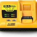 210W Fast Battery Charger for Dewalt 20V MAX/60V Lithium-Ion Batteries | 9 Amp Rapid Cargador with Cooling Fan & LED Indicator 60 Volt DCB118 Power Tool De Batera Cargador Carga Rapida Station