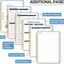 2026 Planner 8.5" x 11", Weekly and Monthly Calendar Planner Book, January 2026 - December 2026, Hardcover Spiral Planner with Monthly Tabs, Notes Pages, Perfect for Women & Men, A4 - Blue