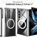 for Galaxy Z Trifold Case Compatible with MagSafe, Bulit-in Dual Hinge Protection & Strong Magnetic Ring, Crystal Anti-Yellowing Slim Thin Phone Cover for Samsung Galaxy Z Trifold (Clear)