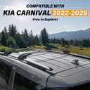 300lbs Roof Rack Cross Bars Compatible with 2022 2023 2024 2025 2026 KIA Carnival & Carnival Hybrid, Heavy Duty Aluminum Roof Rails Crossbars Cargo Bars Canoe Rooftop Black Carrier Luggage.