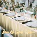 BRILLMAX 6 Pack Beige Tablecloths 60 x 102 Inch for 6ft Rectangle Tables - 150 GSM Polyester Fabric, 15" Standard Drop, Water, Stain & Wrinkle Resistant Cloth Cover for Wedding Banquet Dining Buffet